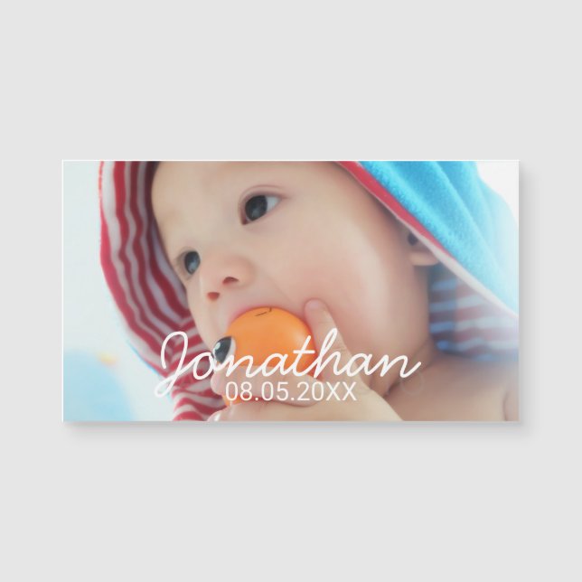 Photo personnalisée avec nom et date (Devant)