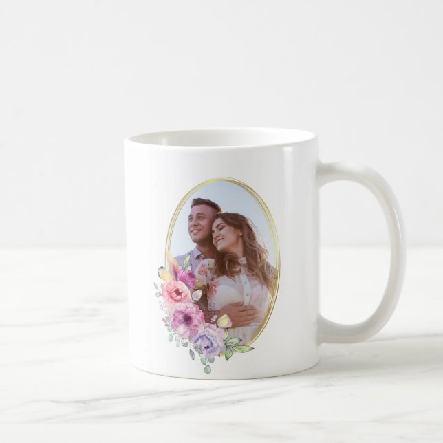 Photo personnalisée Boho Frame Café Mug (Droite)