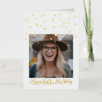 Photo personnalisée Bonne carte Foil d'anniversair