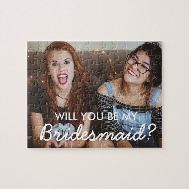 Photo personnalisée Bridesmaid Proposition Puzzle  (Horizontal)