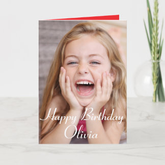 Photo personnalisée, carte d'anniversaire.