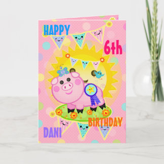 Photo personnalisée Carte d'anniversaire de porc d