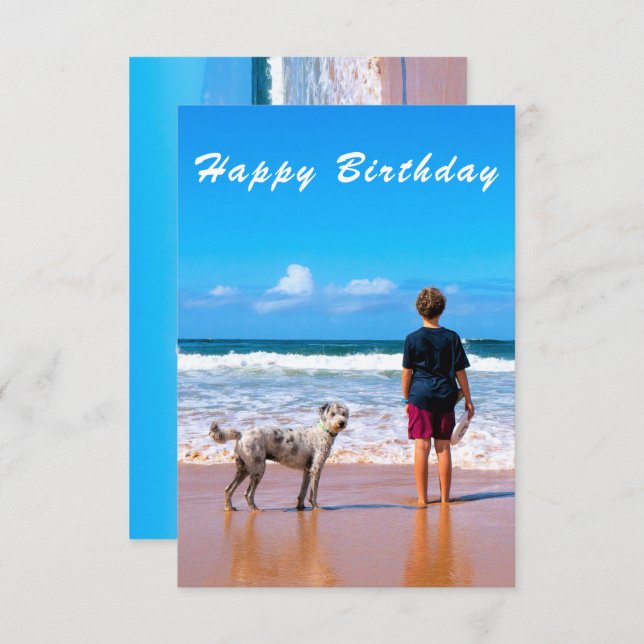 Photo personnalisée Carte d'anniversaire Votre pro (Devant / Derrière)