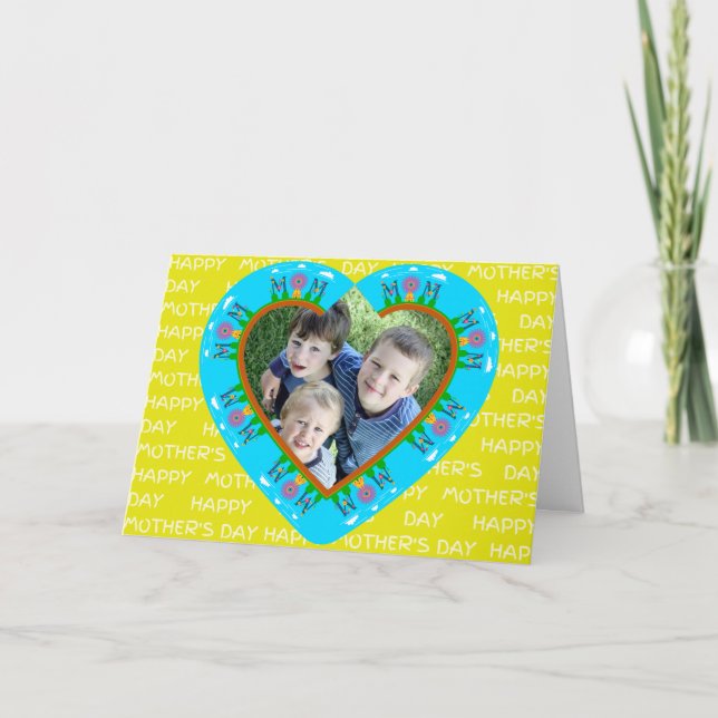 Photo personnalisée Carte de la fête des mères (Devant)