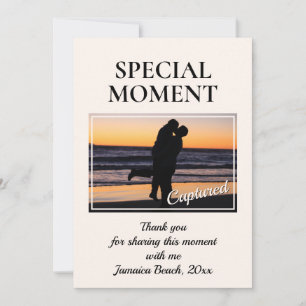 Photo personnalisée Carte de remerciements MOMENT