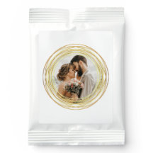 Photo personnalisée Chic Mariage d'or blanc minima