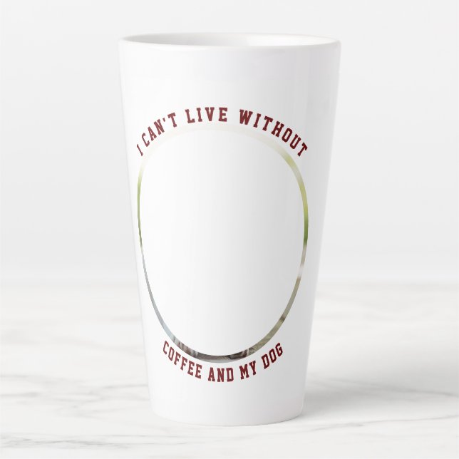 Photo personnalisée Chien Latte Mug (Devant)