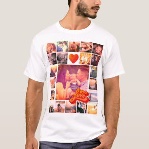 Photo personnalisée coeur d'amour T-shirt