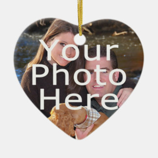 Photo personnalisée Coeur ornement de Noël