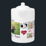 Photo personnalisée Collage Amour Joie Famille<br><div class="desc">Photo personnalisée Collage Amour Joie Famille Teapot</div>