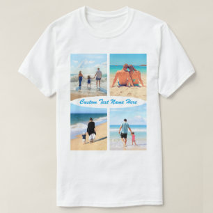 Photo personnalisée Collage Texte T-Shirt Vos Phot