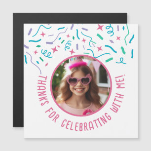 Photo personnalisée Confetti Anniversaire Merci de