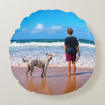 Photo personnalisée Coussin rond Vos animaux Photo<br><div class="desc">Coussin photo personnalisé - Votre propre design avec animaux - Famille personnalisée / Amis ou Coussins ronds personnels Cadeau - Ajouter votre photo / ou texte - Redimensionner et déplacer ou supprimer et ajouter des éléments / du texte avec outil de personnalisation! Vous pouvez transférer cette conception à plus de...</div>