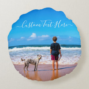 Photo personnalisée Coussin rond Votre animal de c