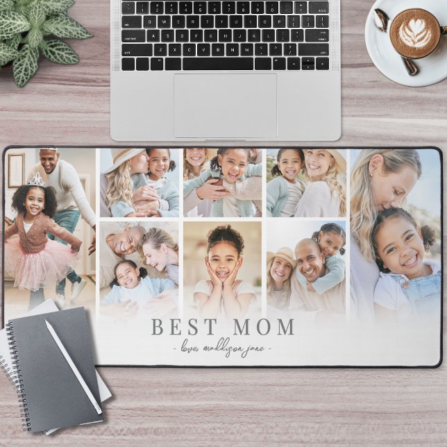 Photo personnalisée de la meilleure maman (Personalized Best Mom Photo Desk Mat)