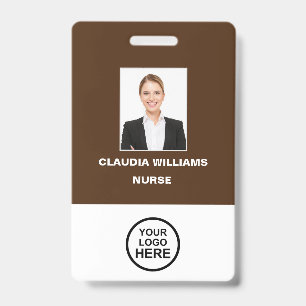Photo personnalisée de l'employé, Nom, Logo, Badge