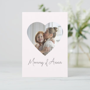 Photo personnalisée de maman et nom Carte personna
