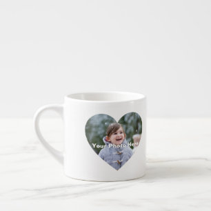 Photo personnalisée en forme de coeur Espresso Mug