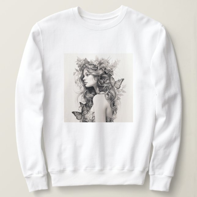 Photo personnalisée et nom Sweat - shirt à capuche (Design devant)