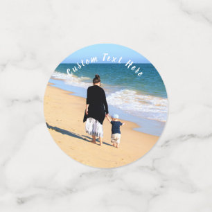 Photo personnalisée et texte Confetti votre propre