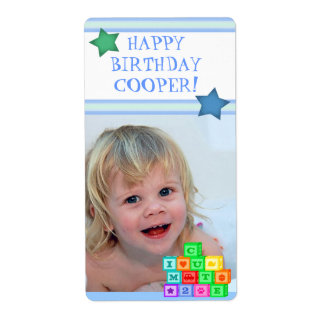 Photo personnalisée Étiquette cadeau d'anniversair