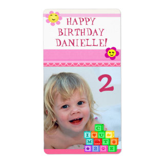 Photo personnalisée Étiquette cadeau d'anniversair