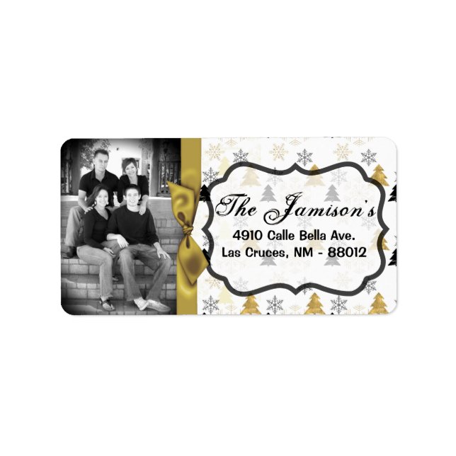 Photo personnalisée Étiquette de messagerie de Noë (Devant)