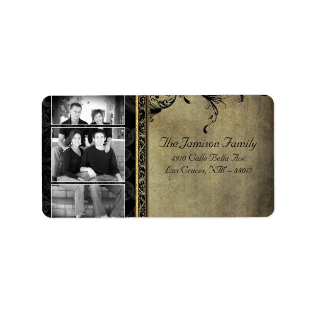 Photo personnalisée Étiquette de messagerie de Noë (Devant)