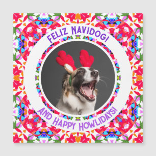 Photo personnalisée Feliz Navidad Pun Chien de Noë