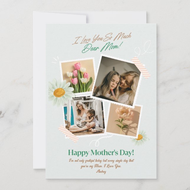 Photo personnalisée Fête des mères Amour Maman (Devant)