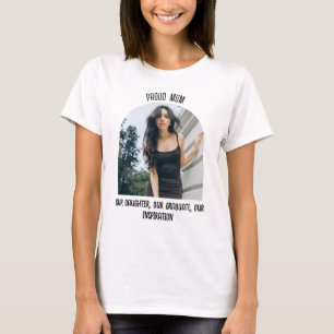 Photo personnalisée Fier Maman Graduation T-shirt