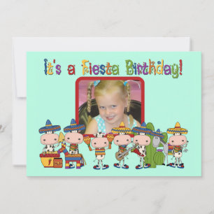 Photo personnalisée Fiesta Invitation anniversaire