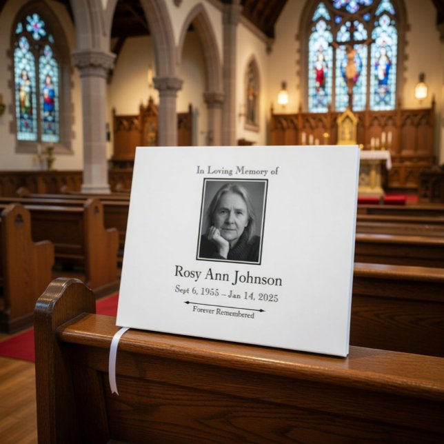 Photo personnalisée Funérailles livre d'or - En mé (Créateur téléchargé)