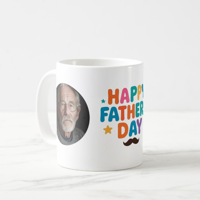 Photo personnalisée Happy Fête des pères Mug (Devant gauche)