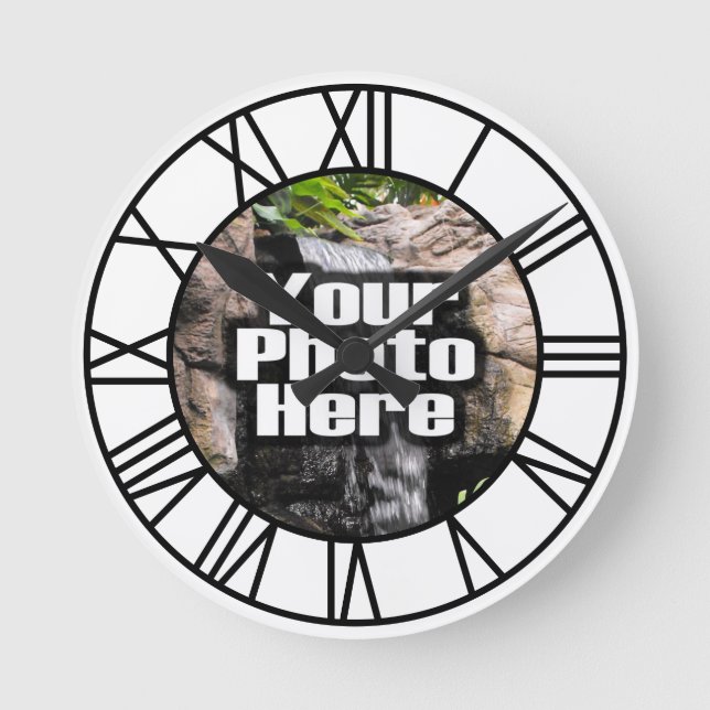 Photo personnalisée Horloge couleur complète Numér (Recto)