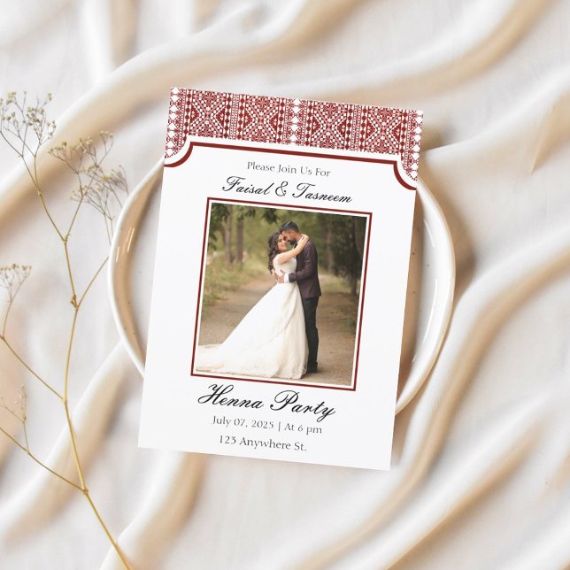 Photo personnalisée Invitation au henné arabe pers (Créateur téléchargé)