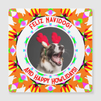Photo personnalisée Joyeux chien de Noël maman pap