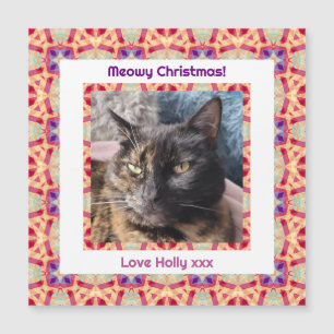 Photo personnalisée Joyeux Noël Jolly Animal Chat 