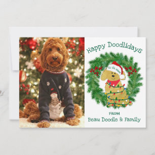 Photo personnalisée Lumières de Noël Goldendoodle