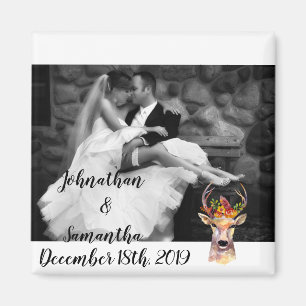 Photo personnalisée Magnet boho cerf Buck Head Bro