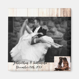 Photo personnalisée Magnet bottes pays rustique