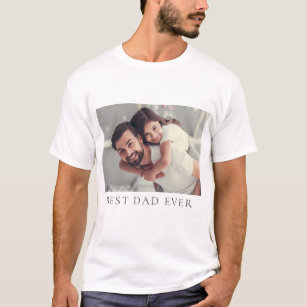 Photo personnalisée Meilleur Papa Jamais T-shirt