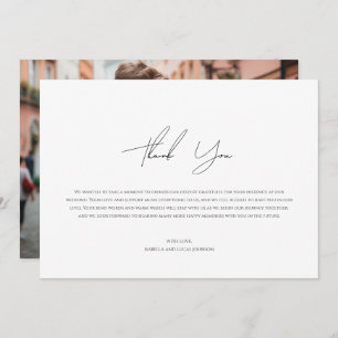Photo personnalisée moderne Carte de remerciements