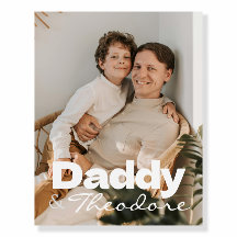 Photo personnalisée moderne Daddy & Baby Name Keep