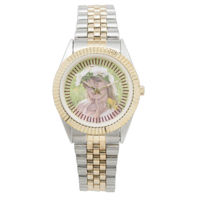 PHOTO personnalisée Montre Homme Femme Garder pers (devant)
