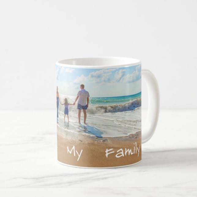 Photo personnalisée Mug Cadeau Votre famille Photo (Devant droit)