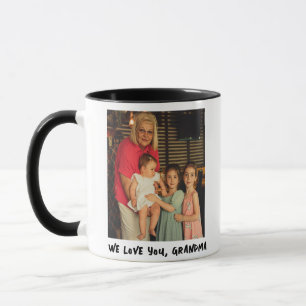Photo personnalisée Mug café, Cadeau grand-mère pe