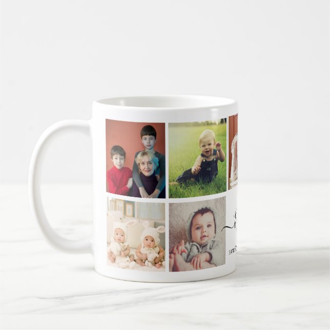 Photo personnalisée Nana Collage Mug - Cadeau pour (Gauche)