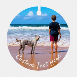 Photo personnalisée Ornement de Noël Vos animaux P