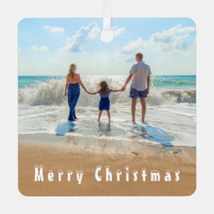 Photo personnalisée Ornement de Noël Votre famille